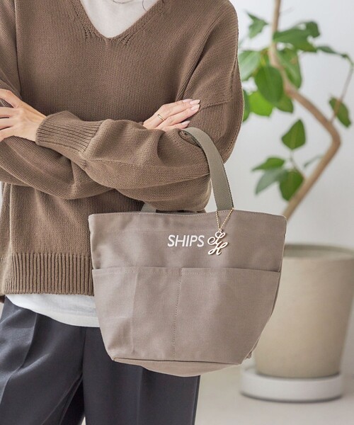 SHIPS（シップス）の「チャーム付き ポケット トート バッグ（トートバッグ・レディース・グレー/ブラック/ダークグレー・ONE SIZE）」の22枚目の写真