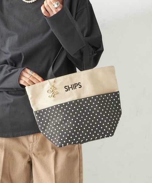SHIPS（シップス）の「チャーム付き ポケット トート バッグ（トートバッグ・レディース・グレー/ブラック/ダークグレー・ONE SIZE）」の12枚目の写真