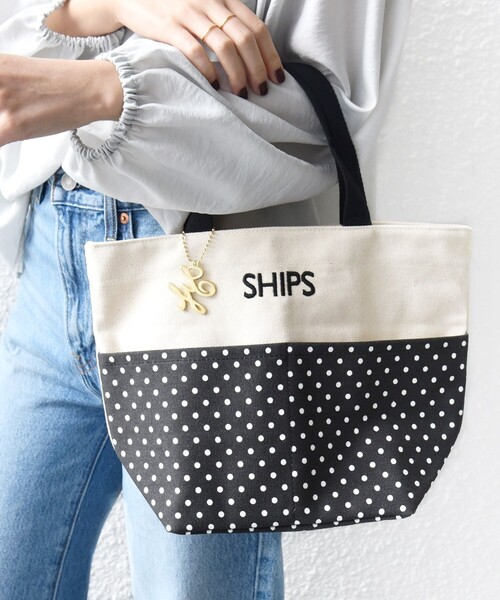 SHIPS（シップス）の「チャーム付き ポケット トート バッグ（トートバッグ・レディース・グレー/ブラック/ダークグレー・ONE SIZE）」の13枚目の写真