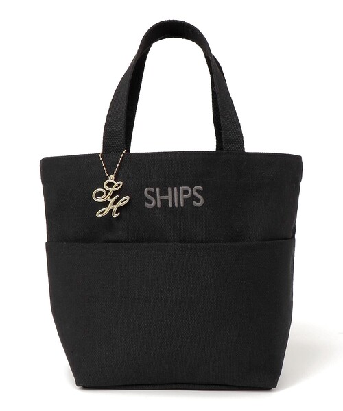 SHIPS（シップス）の「チャーム付き ポケット トート バッグ（トートバッグ・レディース・グレー/ブラック/ダークグレー・ONE SIZE）」の7枚目の写真
