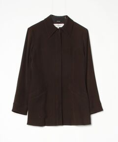 cation melange stand collar tielocken long coat / カチオンメランジ