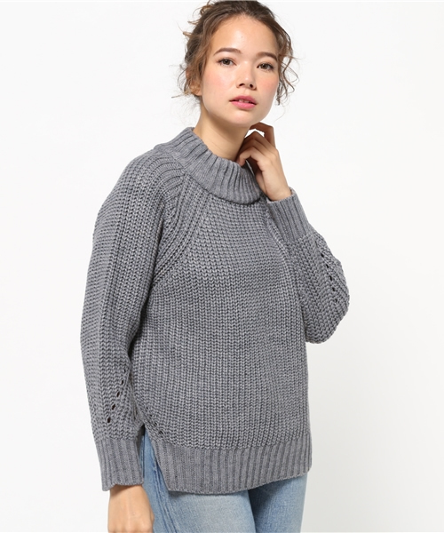 RODEO CROWNS WIDE BOWL（ロデオクラウンズワイドボウル）の「ウネウネ ニット（ニット/セーター・レディース・トップグレー/オフホワイト/ブラウン・SMALL/MEDIUM）」の3枚目の写真