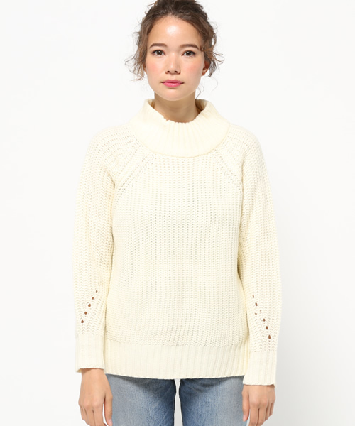 RODEO CROWNS WIDE BOWL（ロデオクラウンズワイドボウル）の「ウネウネ ニット（ニット/セーター・レディース・トップグレー/オフホワイト/ブラウン・SMALL/MEDIUM）」の9枚目の写真