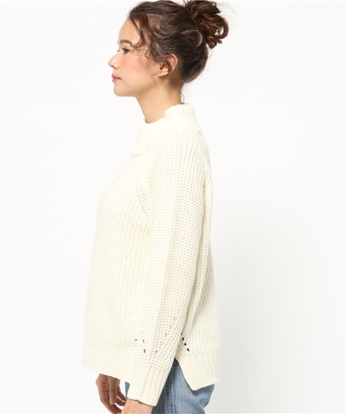 RODEO CROWNS WIDE BOWL（ロデオクラウンズワイドボウル）の「ウネウネ ニット（ニット/セーター・レディース・トップグレー/オフホワイト/ブラウン・SMALL/MEDIUM）」の10枚目の写真