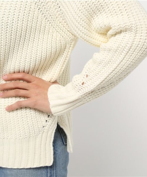 RODEO CROWNS WIDE BOWL（ロデオクラウンズワイドボウル）の「ウネウネ ニット（ニット/セーター・レディース・トップグレー/オフホワイト/ブラウン・SMALL/MEDIUM）」の6枚目の写真