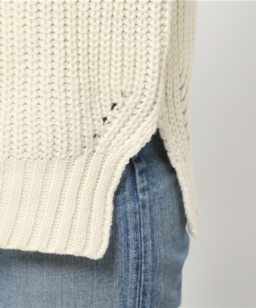 RODEO CROWNS WIDE BOWL（ロデオクラウンズワイドボウル）の「ウネウネ ニット（ニット/セーター・レディース・トップグレー/オフホワイト/ブラウン・SMALL/MEDIUM）」の7枚目の写真