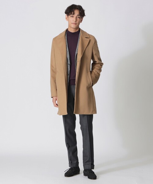 セール】【HOUSTON】カシミヤ混ビーバーシングルアルスターコート