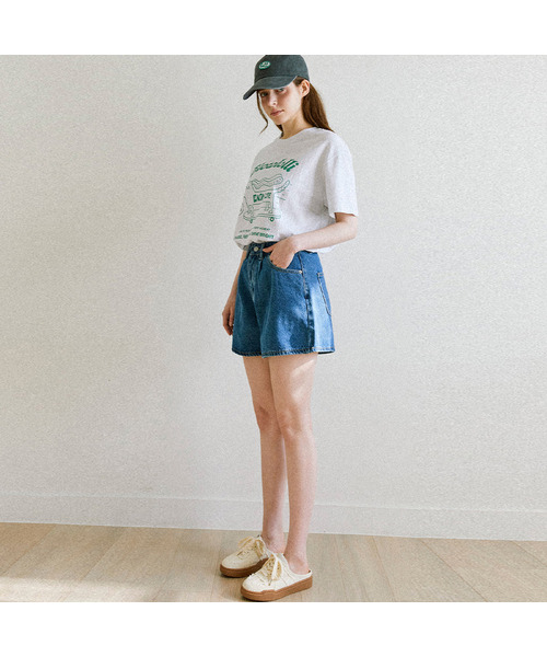 SLOWLOLLI(スローローリ)の「Board Dog printed t-shirt_2 Colors(Tシャツ/カットソー・レディース・ホワイト/チャコール・FREE)」の2枚目の写真