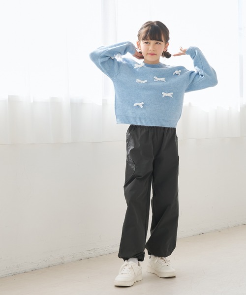 coca(coca)(コカ)の「キッズ サイドハートポケットジョガーパンツ(スウェットパンツ・キッズ・ピンク/チャコール・120/130/140/150)」の3枚目の写真