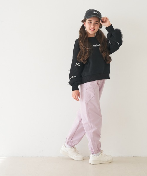 coca(coca)(コカ)の「キッズ サイドハートポケットジョガーパンツ(スウェットパンツ・キッズ・ピンク/チャコール・120/130/140/150)」の12枚目の写真