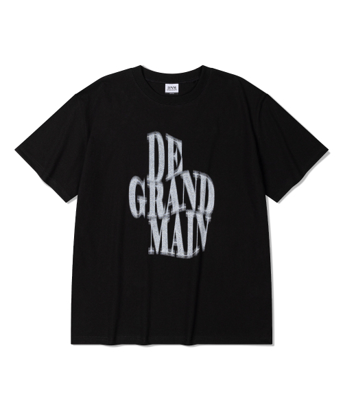 DE GRAND MATIN(ディグランドマーティン)の「BLURRY LOGO TEE_BLACK(Tシャツ/カットソー・レディース・その他・LARGE/MEDIUM)」の1枚目の写真