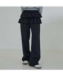 AWESOME STUDIO（オーサムスタジオ）の「フリルカンカンスカート装飾スウェットパンツブラック（スウェットパンツ）」