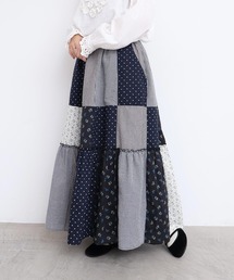 l'atelier du savon | little garden パッチワークスカート(スカート)