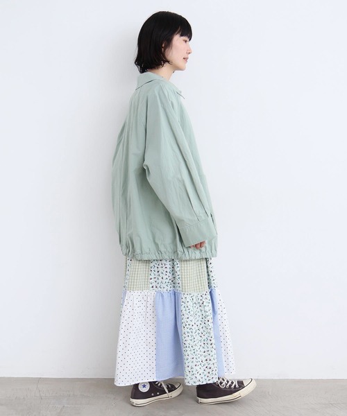l'atelier du savon（アトリエドサボン）の「little garden パッチワークスカート（スカート・レディース・サックスブルー/ブラック・FREE）」の22枚目の写真