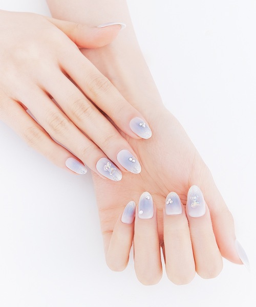 Beauty Connect(ビューティーコネクト)の「Ollio(オーリオ) ノーグルーネイル(ネイルシール/ネイルチップ・レディース・01 オーシャンダスク(アーモンド)/14 カカオクッキー(コフィン)/16 ファーストラブ(アーモンド)/17 スカイブルーム(アーモンド)/02 チャーミングチェック(アーモンド)/04 ダイヤモンドフラワー(アーモンド)/11 ルナネイビー(アーモンド)/13 グレーウィスパー(コフィン)/18 フラワーブーケ(アーモンド)/20 ブラックリボン(コフィン)/06 フェアリーバタフライ(コフィン)/07 ブラックメタル(コフィン)/08 ラストナイト(コフィン)/09 ブルーミングガーデン(コフィン)/22 ローズグロウ(コフィン)/23 ラベンダースパーク(コフィン)/15 ウォーターストロベリー(アーモンド)/24 ムーンライト(アーモンド)/03 フォールインラブ(アーモンド)/05 グレープシャーベット(アーモンド)/10 ジューシーピーチ(コフィン)/12 ミルキーウェイ(アーモンド)/19 スモーキーグロウ(コフィン)/21 スイートビター(コフィン)・FREE)」の15枚目の写真