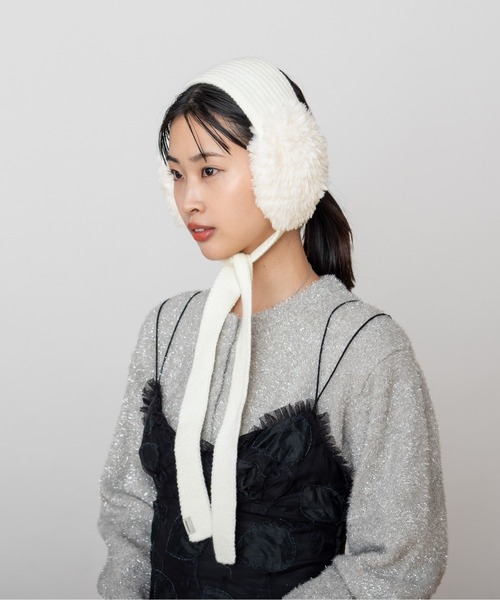 OVERRIDE（オーバーライド）の「OVERRIDE  FUR YARN KNIT EAR MUFF / オーバーライド（イヤーマフ・レディース・ホワイト/ブラウン/ブラック・FREE）」の20枚目の写真