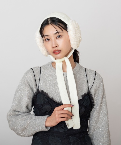 OVERRIDE（オーバーライド）の「OVERRIDE  FUR YARN KNIT EAR MUFF / オーバーライド（イヤーマフ・レディース・ホワイト/ブラウン/ブラック・FREE）」の21枚目の写真