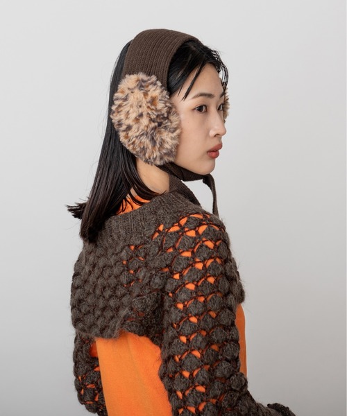 OVERRIDE（オーバーライド）の「OVERRIDE  FUR YARN KNIT EAR MUFF / オーバーライド（イヤーマフ・レディース・ホワイト/ブラウン/ブラック・FREE）」の14枚目の写真