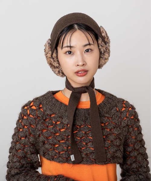 OVERRIDE（オーバーライド）の「OVERRIDE  FUR YARN KNIT EAR MUFF / オーバーライド（イヤーマフ・レディース・ホワイト/ブラウン/ブラック・FREE）」の15枚目の写真