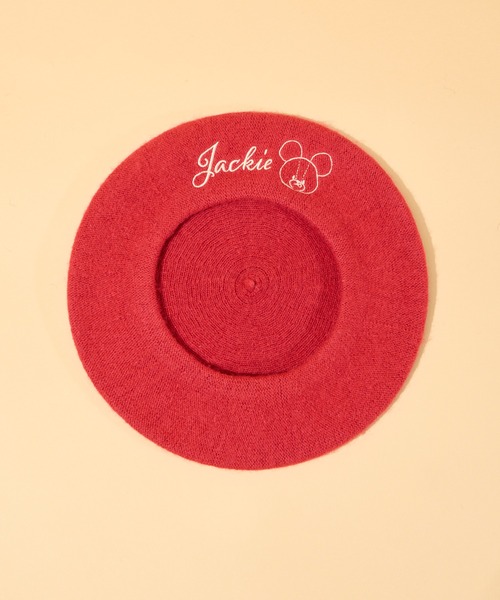 salle de bal（サルデバル）の「【 くまのがっこう 】刺繍入りベレー帽　WNI（ハンチング/ベレー帽・レディース・ブラック/バーガンディー・FREE）」の7枚目の写真