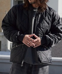 HTC（エイチティーシー）の「HTC/エイチティーシー DICKIES DIAMOND QUILT JACKET 花柄スタッズ ダイヤモンドキルト ジャケット（ブルゾン）」