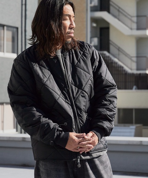 HTC/エイチティーシー DICKIES DIAMOND QUILT JACKET 花柄スタッズ