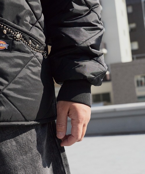 HTC/エイチティーシー DICKIES DIAMOND QUILT JACKET 花柄スタッズ