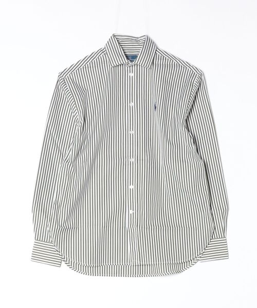POLO RALPH LAUREN(ポロ ラルフ ローレン)の「ストライプド コットン シャツ(シャツ/ブラウス・レディース・グリーン系1・M/S/XS/XXS)」の3枚目の写真