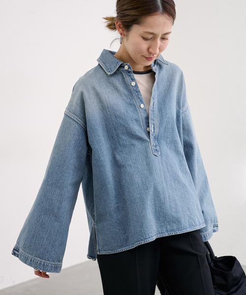 ≪追加≫デニムプルオーバーシャツ（シャツ/ブラウス）｜FRAMeWORK