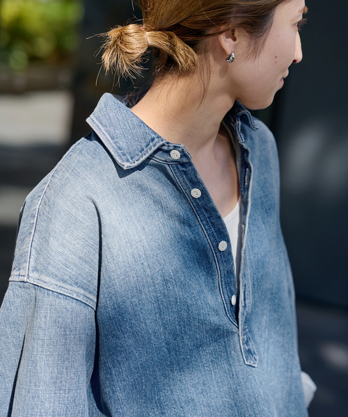 ≪追加≫デニムプルオーバーシャツ（シャツ/ブラウス）｜FRAMeWORK