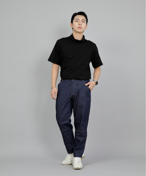 SAINTCREW(セントクルー)の「テーパードカッティングクロップハーフバンドパンツ TCH-326 インディゴデニム BRS(デニムパンツ・メンズ・その他・MEDIUM/LARGE/X-LARGE)」の6枚目の写真