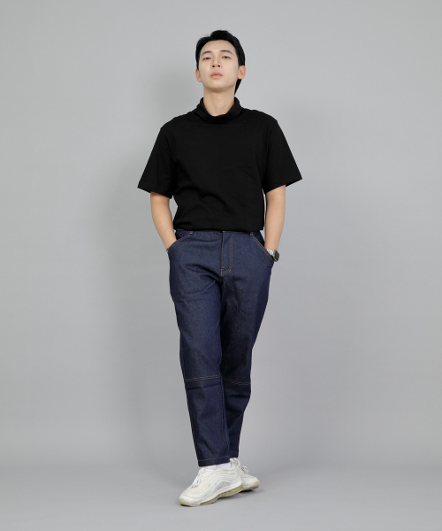 SAINTCREW(セントクルー)の「テーパードカッティングクロップハーフバンドパンツ TCH-326 インディゴデニム BRS(デニムパンツ・メンズ・その他・MEDIUM/LARGE/X-LARGE)」の3枚目の写真