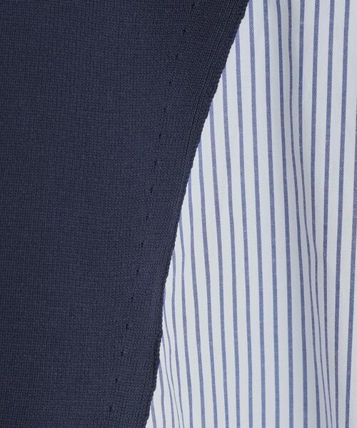 SHOO・LA・RUE(シューラルー)の「【洗濯機可/S-LL/体型カバー】横姿もきれい見え スポンディッシュ Aライントップス(ニット/セーター・レディース・ネイビー/グリーン系/アイボリー/サックスブルー・01/02/03/04)」の8枚目の写真