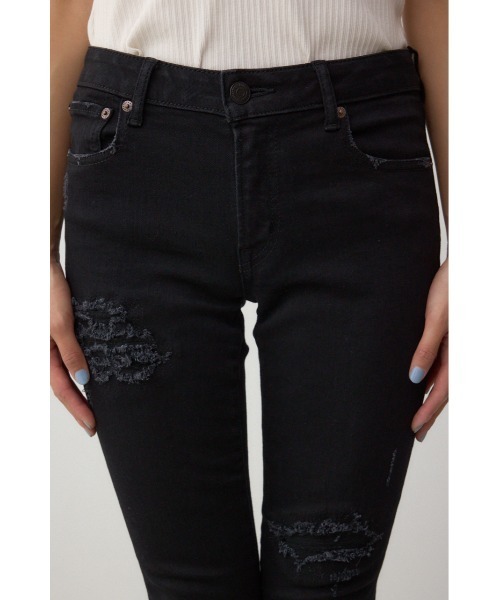 AZUL by moussy(アズールバイマウジー)の「【サイズ,身長別画像あり】AZUL DENIM リペアスキニーデニム(デニムパンツ・レディース・ブルー/ブラック/ダークブルー・LARGE/SMALL/MEDIUM/X-SMALL/X-LARGE/XX-SMALL)」の17枚目の写真