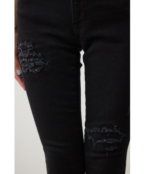 AZUL by moussy(アズールバイマウジー)の「【サイズ,身長別画像あり】AZUL DENIM リペアスキニーデニム(デニムパンツ・レディース・ブルー/ブラック/ダークブルー・LARGE/SMALL/MEDIUM/X-SMALL/X-LARGE/XX-SMALL)」の20枚目の写真