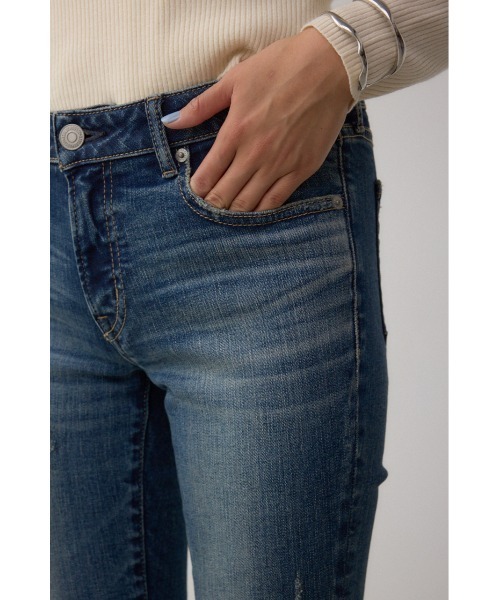 AZUL by moussy(アズールバイマウジー)の「【サイズ,身長別画像あり】AZUL DENIM リペアスキニーデニム(デニムパンツ・レディース・ブルー/ブラック/ダークブルー・LARGE/SMALL/MEDIUM/X-SMALL/X-LARGE/XX-SMALL)」の9枚目の写真