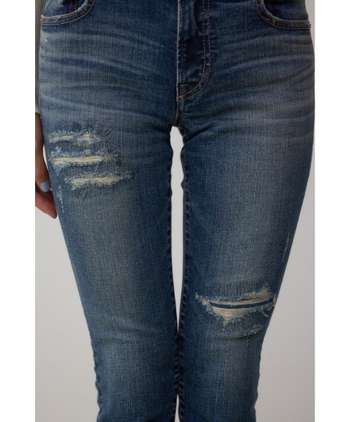 AZUL by moussy(アズールバイマウジー)の「【サイズ,身長別画像あり】AZUL DENIM リペアスキニーデニム(デニムパンツ・レディース・ブルー/ブラック/ダークブルー・LARGE/SMALL/MEDIUM/X-SMALL/X-LARGE/XX-SMALL)」の10枚目の写真
