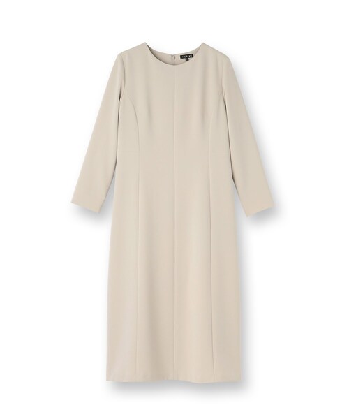 INDIVI（インディヴィ）の「【上品光沢／セレモニー／SETUP可能】スタイルUPワンピース（ワンピース・レディース・ネイビー/ベージュ系5・36/19/15 /13/40/38/05）」の3枚目の写真