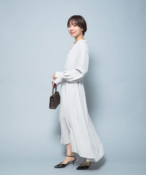 セール】トリアセテート混Vネックワンピース（ワンピース）｜URBAN