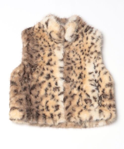 ヒョウ柄ファーベスト　CRAFTMANSHIP セール】ヒョウ柄ファーベスト（ベスト）｜FUNdaysion（ファンデ