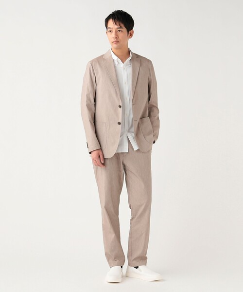 BEAMS HEART(ビームスハート)の「【6/18値下げ】麻ブレンド 2ボタンジャケット(セットアップ対応・接触冷感)(テーラードジャケット・メンズ・グレー/ベージュ・SMALL/MEDIUM/LARGE/X-LARGE)」の6枚目の写真