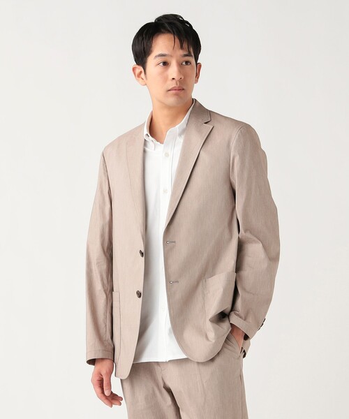 BEAMS HEART(ビームスハート)の「【6/18値下げ】麻ブレンド 2ボタンジャケット(セットアップ対応・接触冷感)(テーラードジャケット・メンズ・グレー/ベージュ・SMALL/MEDIUM/LARGE/X-LARGE)」の9枚目の写真