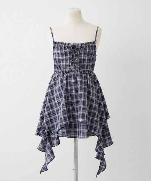 continuer de NICE CLAUP（コンティニューデナイスクラップ）の「【2026SS】レースUPキャミチュニック（シャツ/ブラウス・レディース・ピンク系その他/ブラック/オフホワイト/ブルー系その他/ホワイト系その他・FREE）」の12枚目の写真