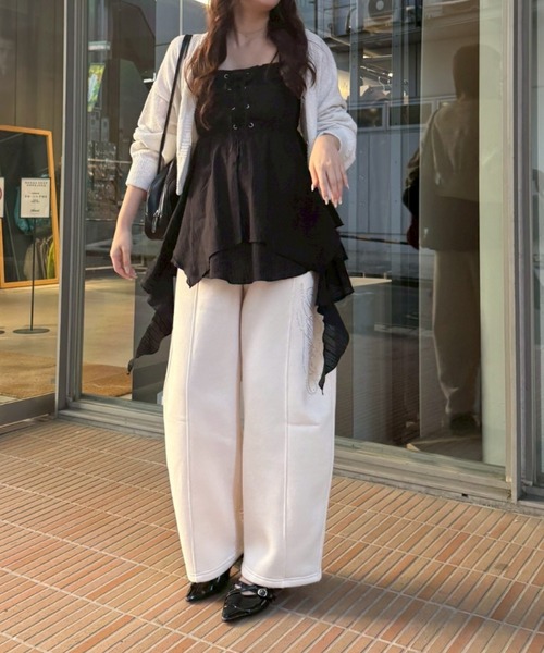 continuer de NICE CLAUP（コンティニューデナイスクラップ）の「【2026SS】レースUPキャミチュニック（シャツ/ブラウス・レディース・ピンク系その他/ブラック/オフホワイト/ブルー系その他/ホワイト系その他・FREE）」の16枚目の写真