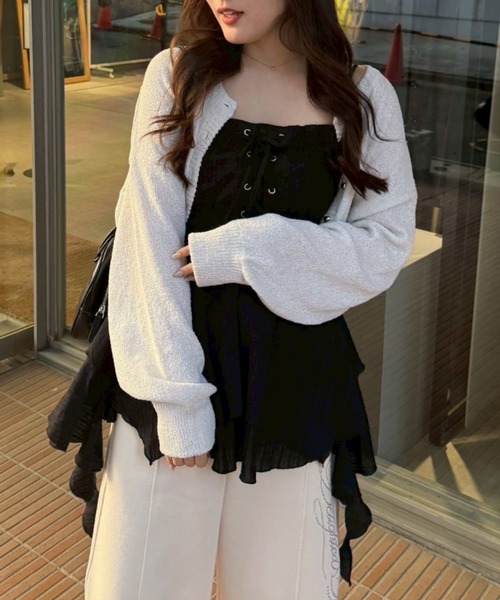 continuer de NICE CLAUP（コンティニューデナイスクラップ）の「【2026SS】レースUPキャミチュニック（シャツ/ブラウス・レディース・ピンク系その他/ブラック/オフホワイト/ブルー系その他/ホワイト系その他・FREE）」の13枚目の写真