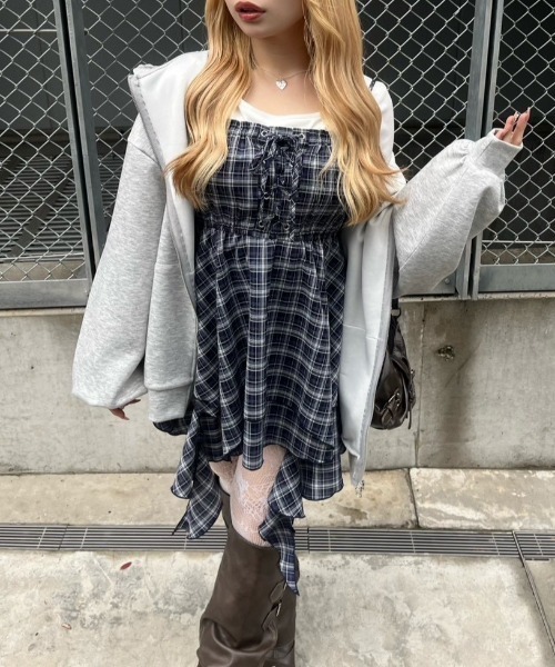 continuer de NICE CLAUP（コンティニューデナイスクラップ）の「【2026SS】レースUPキャミチュニック（シャツ/ブラウス・レディース・ピンク系その他/ブラック/オフホワイト/ブルー系その他/ホワイト系その他・FREE）」の21枚目の写真