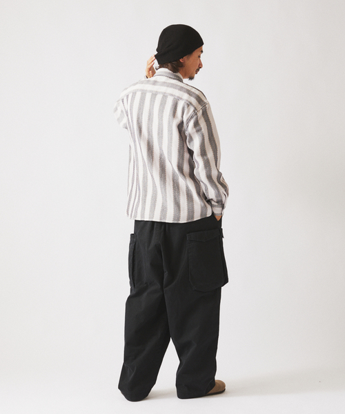 JOURNAL STANDARD relume(ジャーナルスタンダード レリューム)の「ドビーストライプ CPO シャツブルゾン(シャツ/ブラウス・メンズ・ネイビー/サックスブルー/アイボリー・MEDIUM/LARGE)」の8枚目の写真