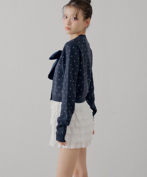 Chico(チコ)の「レースフリルティアードスカート(スカート・レディース・ブラック/アイボリー/ライトベージュ・FREE)」の6枚目の写真