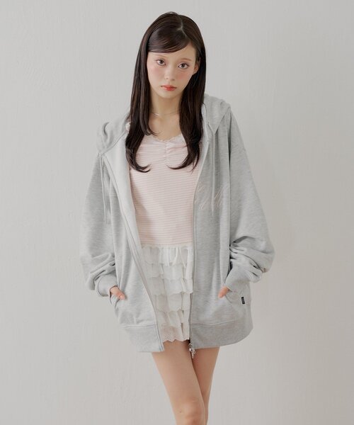 Chico(チコ)の「レースフリルティアードスカート(スカート・レディース・ブラック/アイボリー/ライトベージュ・FREE)」の9枚目の写真