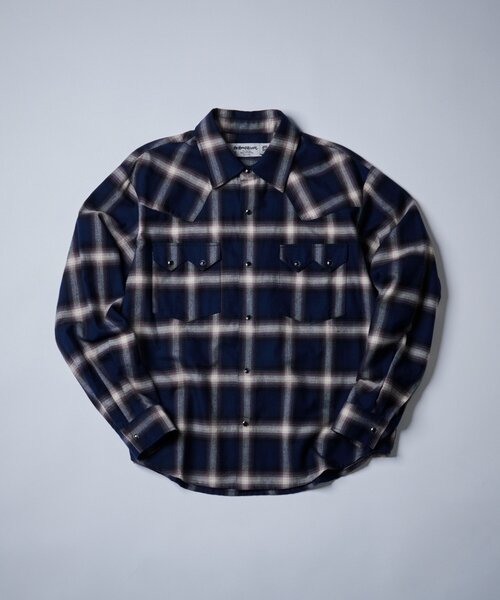 WHO'S WHO gallery（フーズフーギャラリー）の「【Sourcream】ウエスタンオンブレチェックシャツ（シャツ/ブラウス・レディース・ブラック/ネイビー/ブラウン・MEDIUM/LARGE）」の21枚目の写真